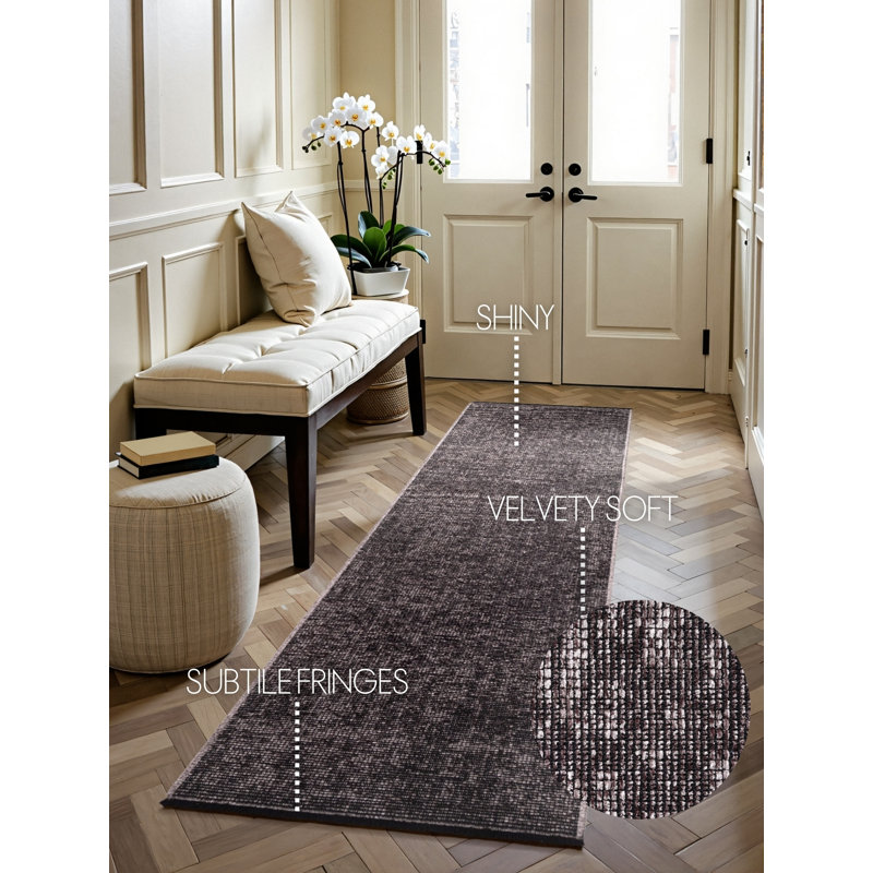 Geometric Cotton Area Rug, Runner 80 x 250 cm