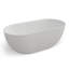 Baignoire de trempage autoportante ovale blanche à surface solide avec drain 59 "Casainc