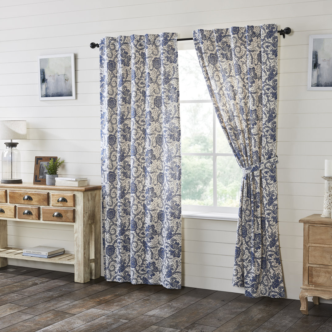 Besmira 100% Cotton Room Darkening Curtain Panel Pair (Set of 2) Charlton Home® Size per 