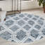 Tapis géométrique en polyester bleu / ivoire Massie-599888199