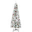 Arbre de Noël artificiel enneigé 6 pi avec 600 branches de pin réalistes, pommes de pin, baies rouges, ouverture automatique, vert