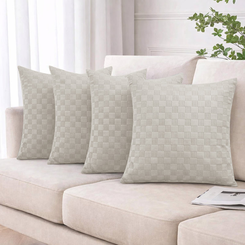 Square Throw Cushion Pad, Beige