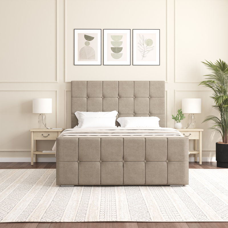 Oakpark Upholstered Bed Frame, Coffee, Super King (6')