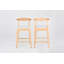Tabourets de comptoir en bois massif de style Mid-Century 24 po (sans la table)