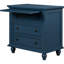 Armoire de table bleue à 3 rangements, meubles fonctionnels en bois massif pour votre espace