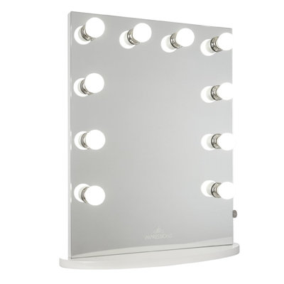 Hollywood Premiere Slim Vanity Mirror with 10 Frosted LED Lights Dressing Slim Mirror Dimmer Switch