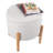 Lavish Home Round Storage Ottoman, Light Gray-1634515401