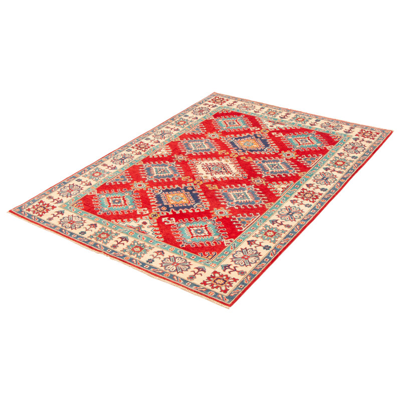 Malechi One-of-a-Kind 5'8" X 8'2" New Age Wool Area Rug in Dark Red