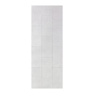 Prodigy 36-in x 96-in Glue to Wall Wall Panel, White (12-in x 24-in Vertical Pattern), PW3696-231