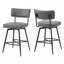 Ensemble de 2 tabourets de bar pivotants en cuir de polyuréthane Demelo avec repose-pieds-1062417129
