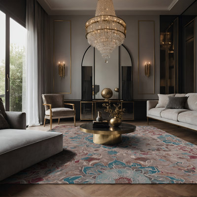 Tapis gris soyeux et moelleux