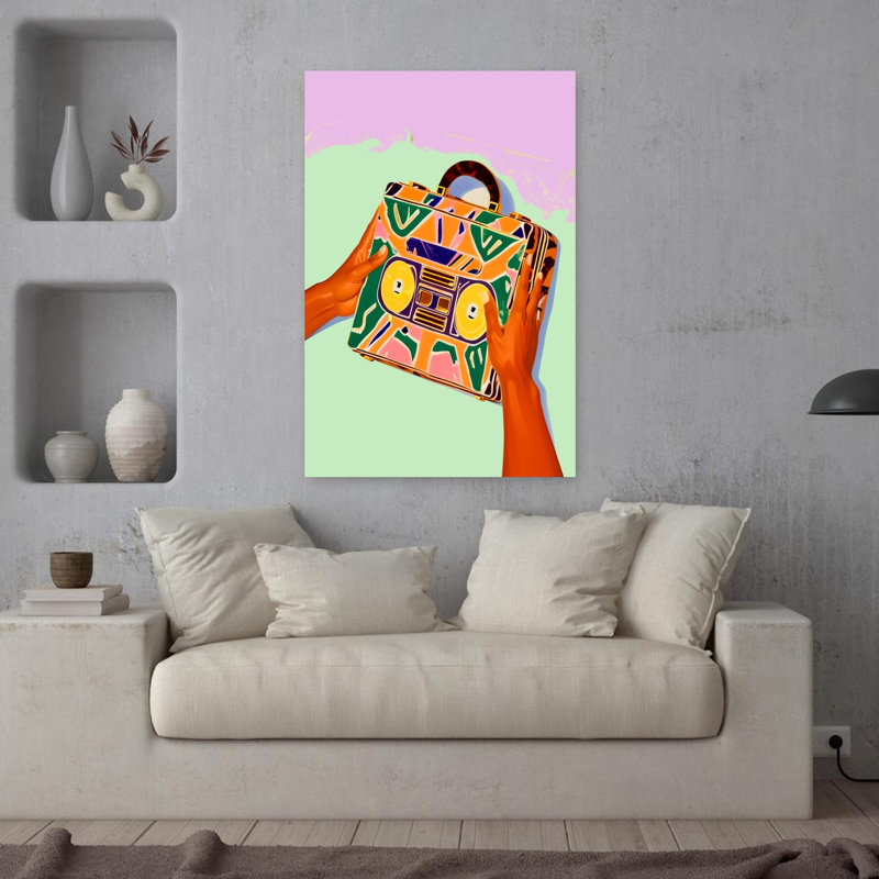 Art contemporain contemporain contemporain rétro, H 36 po x l 24 po