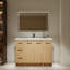 Meuble-lavabo autoportant 48 po avec résine 48 po, armoire modulaire trois pièces