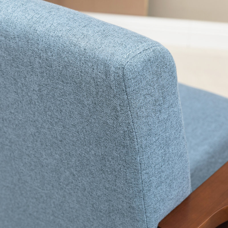 Canapé pour causeuse de 49 po Jontez George Oliver, 100 % polyester bleu