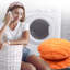 Housse et insert de coussin de sol en fausse fourrure-87772012