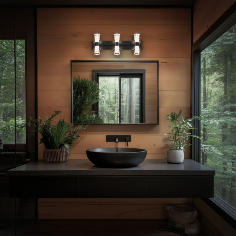 Hourglass 24" Dimmable LED Bath Vanity & Wall Light With Built In Color Temperature Switch from 2700K/3000K/3500K/4000K