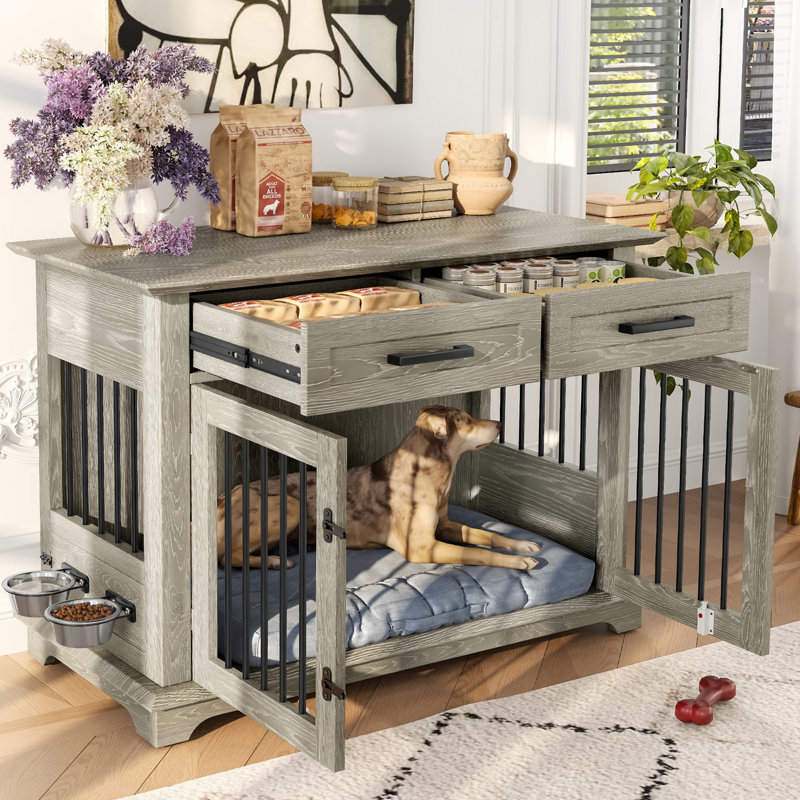 Meuble pour chien 44,48 po, Grey