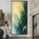 «Cortinez Fern Fronds In Green Pastels Impressionist I» - fougères, reproduction sur toile