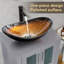Ensemble de meuble-lavabo à double cuve avec lavabo vasque, comptoir en bois manufacturé, robinet et drain Sharee-2076617968-2076617969