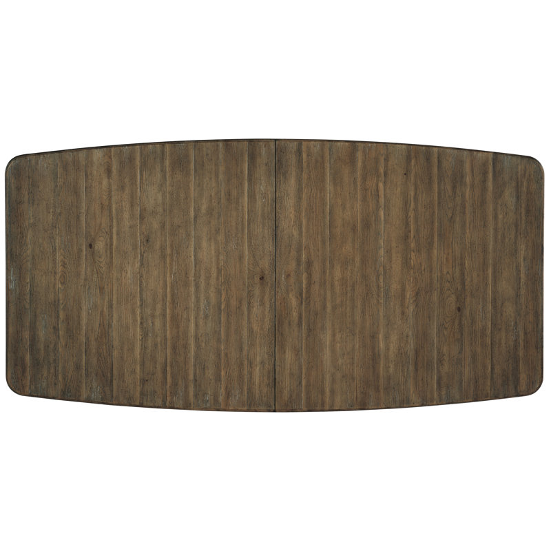 Surfrider Rectangle Dining Table with 2-18in Leaves, Brown