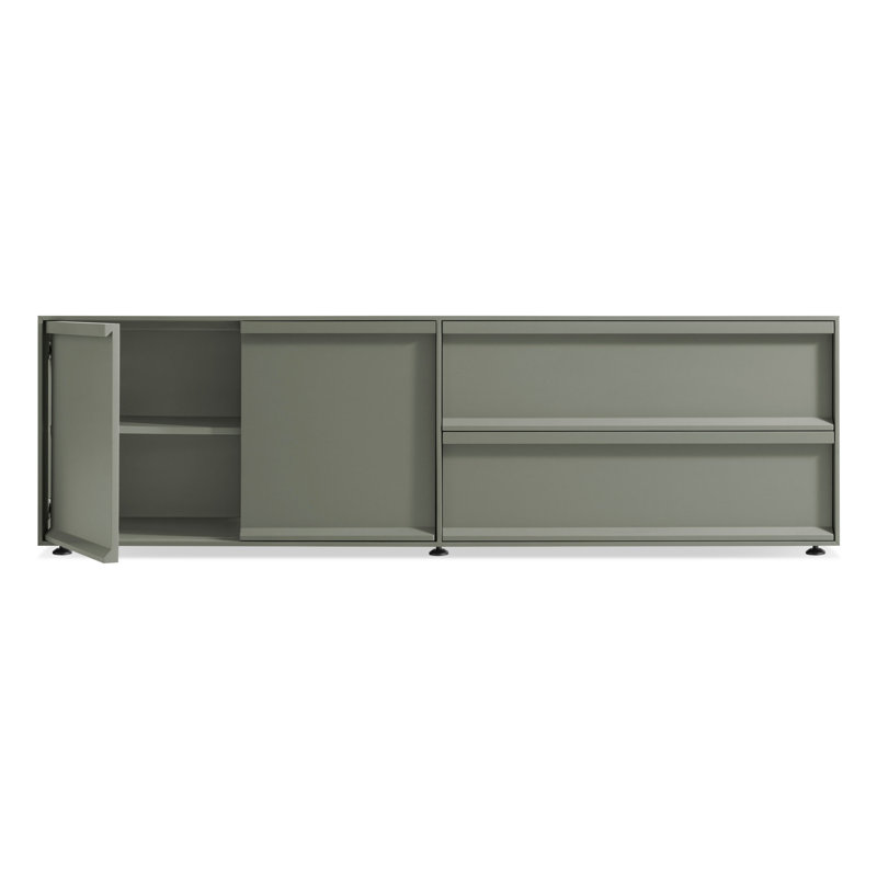 Superchoice 2 Door/2 Drawer Console, Gray Green