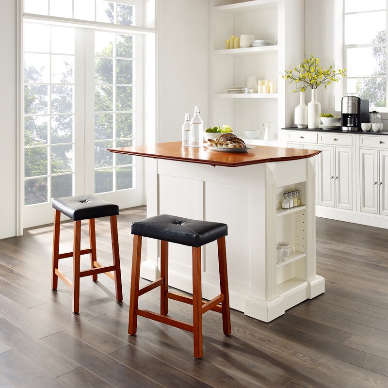 Three Posts™ Diamondback Wood Kitchen Island & Reviews | Wayfair