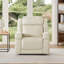 Fauteuil inclinable mural en cuir véritable 37 po-211632648