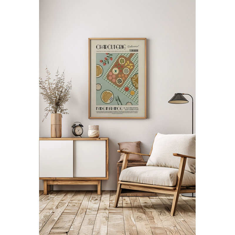 Élégante peinture encadrée décorative, 12,9 po x 18,9 po | Cadre 100% bois massif (épaisseur: 0,8 pouce) | Papier photo 300 g / m² de haute qualité, impression numérique | Parfait pour le salon, la décoration de bureau et les amateurs d'art