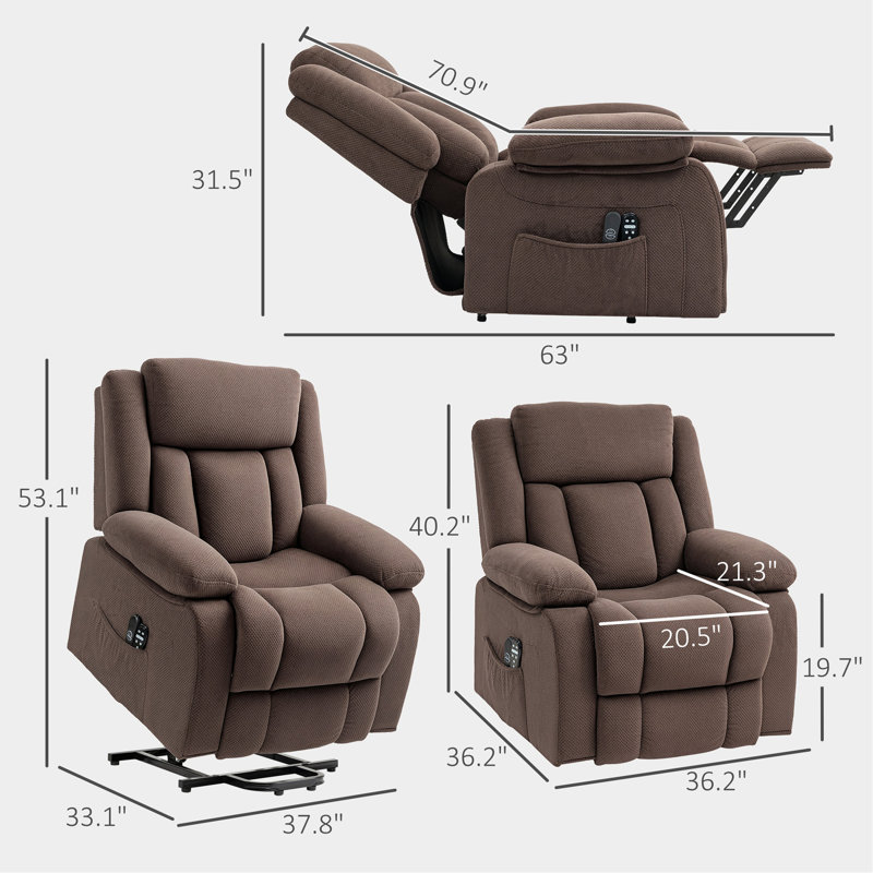 Fauteuil de massage pour personnes âgées, brun, Brun antique