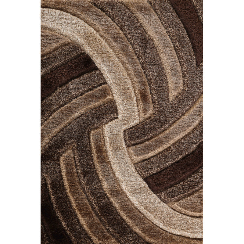 Frio Brown/Beige Shaggy Indoor Rug, Runner 60 x 220cm