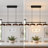 4-Head Modern Dimmable Integrated LED Linear Kitchen Island Pendant