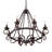Ashle 8 - Light Dimmable Wagon Wheel Chandelier