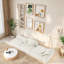 Canapé modulaire surdimensionné désossé en chenille modulaire désossé, conception capitonnée sans assemblage, canapé convertible multi-combinaisons avec base antidérapante, tissu mousseux doux pour le salon-585224637