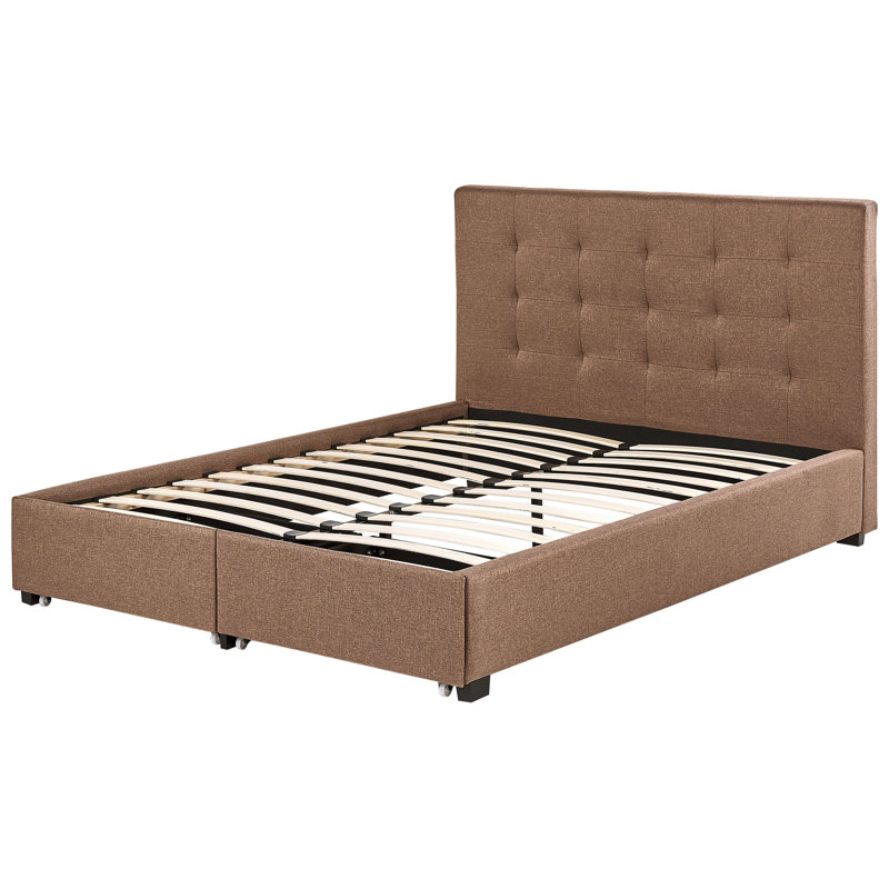 Lundys Upholstered Storage Bed, Double (4'6), Brown