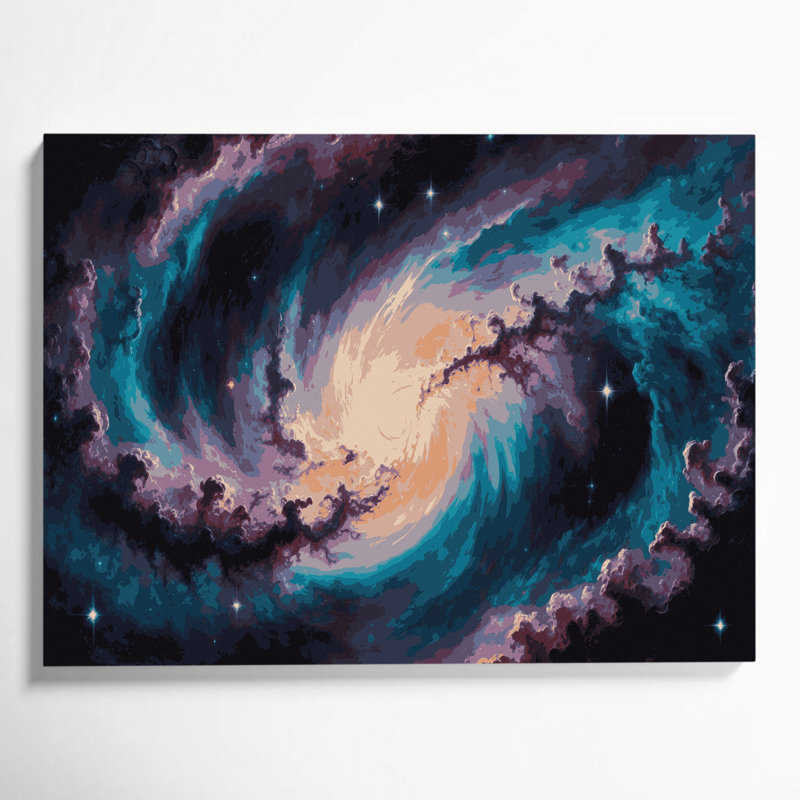 Art mural sur toile mauve Space Space, H 11 po x l 14 po