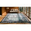 Tapis chinois antique bleu ciel et gris