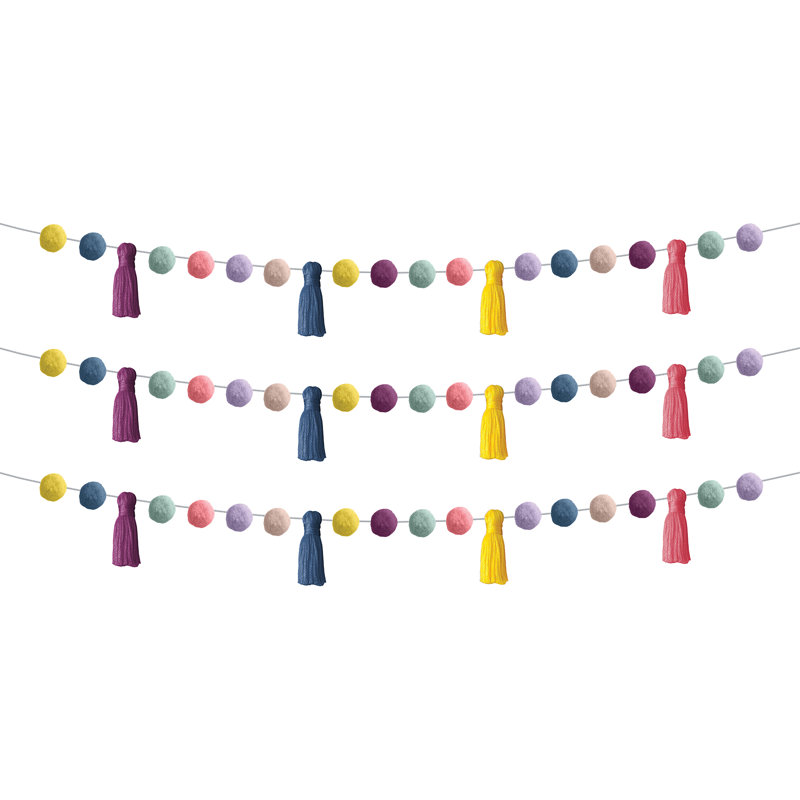 Guirlande pompons et pompons
