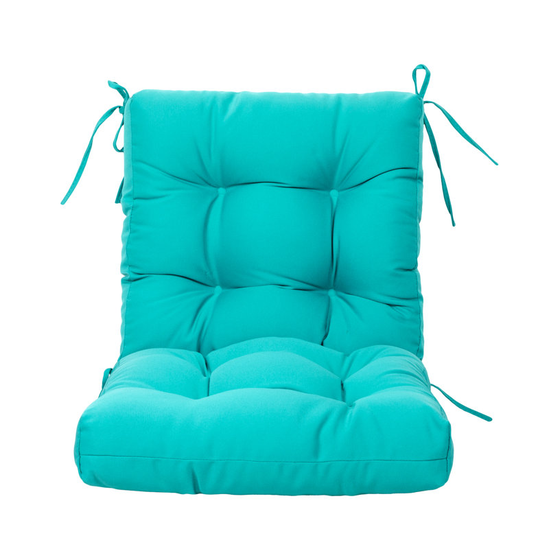 Outdoor 4'' Dining Chair Seat / Back Cushion, Lake Blue