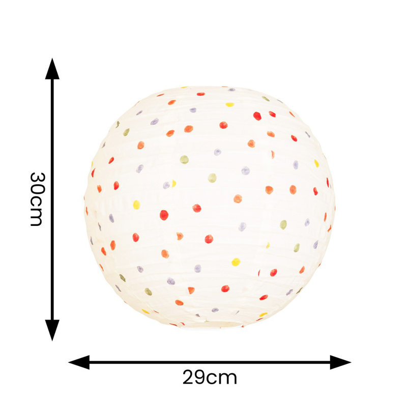 30cm H Fabric Globe Pendant Shade ( Slip-On ) in Cream