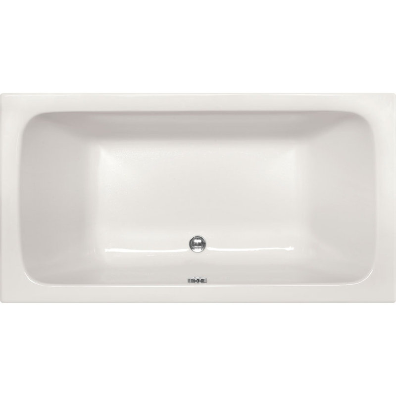 Kira 60'' L Soaking Bathtub, Satin Chrome, White