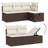 Vidaxl Garden Sofa Set  Poly Rattan Large Modular