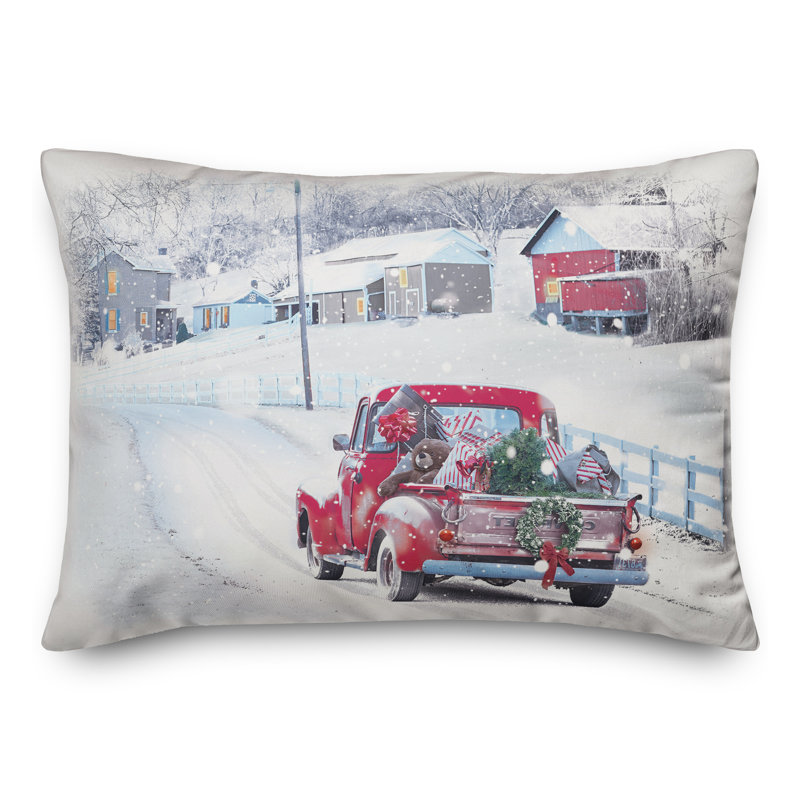  Housse et insert de coussin rectangulaire Dashing Through the Snow