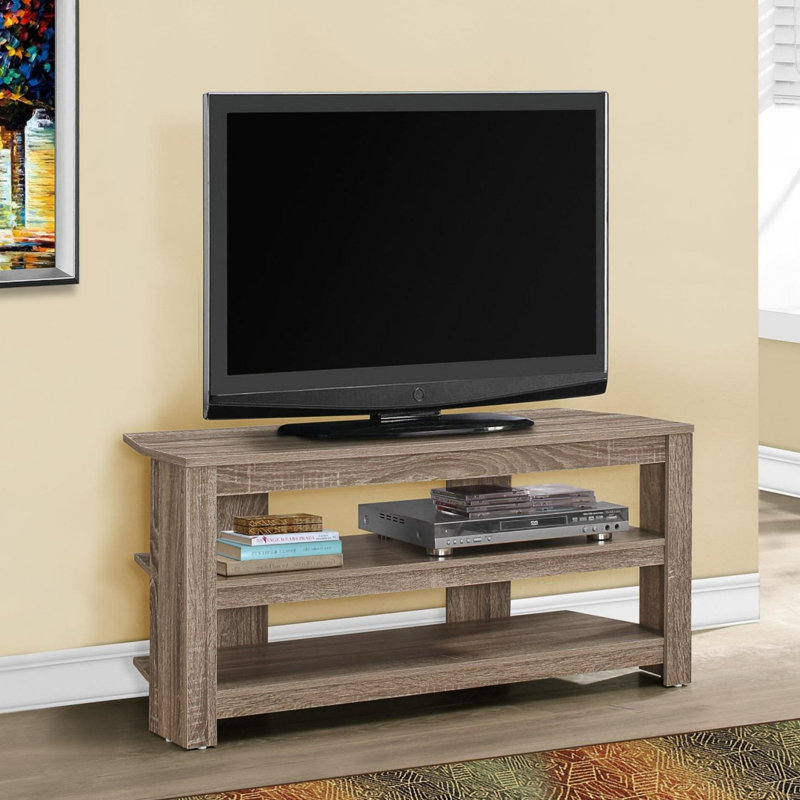 Tv Stand, 42 Inch, Console, Media Entertainment Center, Storage Shelves, Living Room, Bedroom, Laminate, Taupe