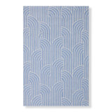 Geometric Area Rug in Denim Blue