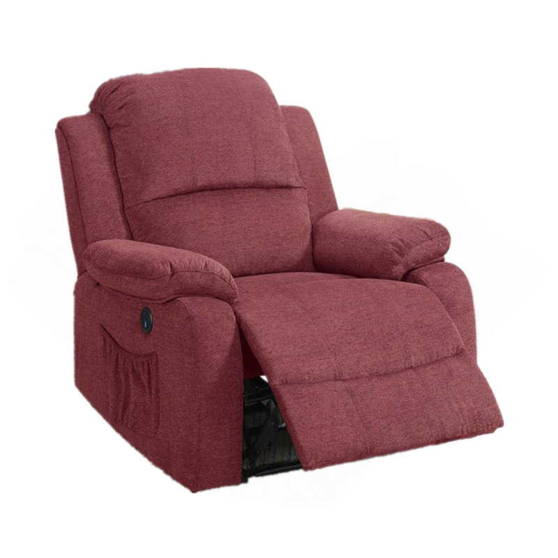 Fauteuil inclinable électrique en rouge paprika