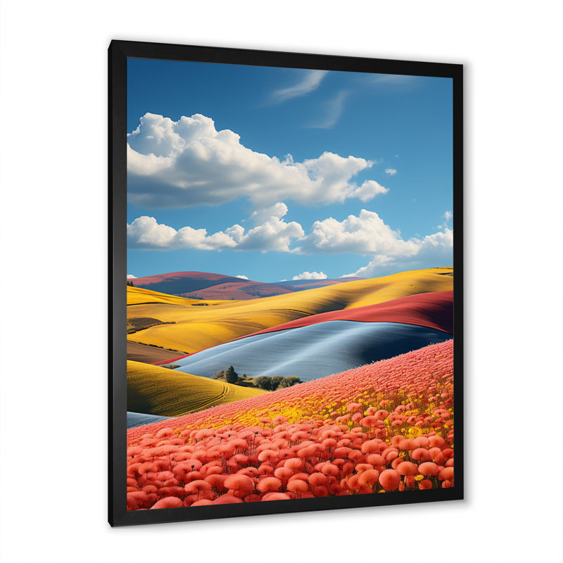 Reproduction d'art sur toile, paysage et nature symphonique II, H 40 po x l 30 po x P 1,5 po, Cadre photo noir