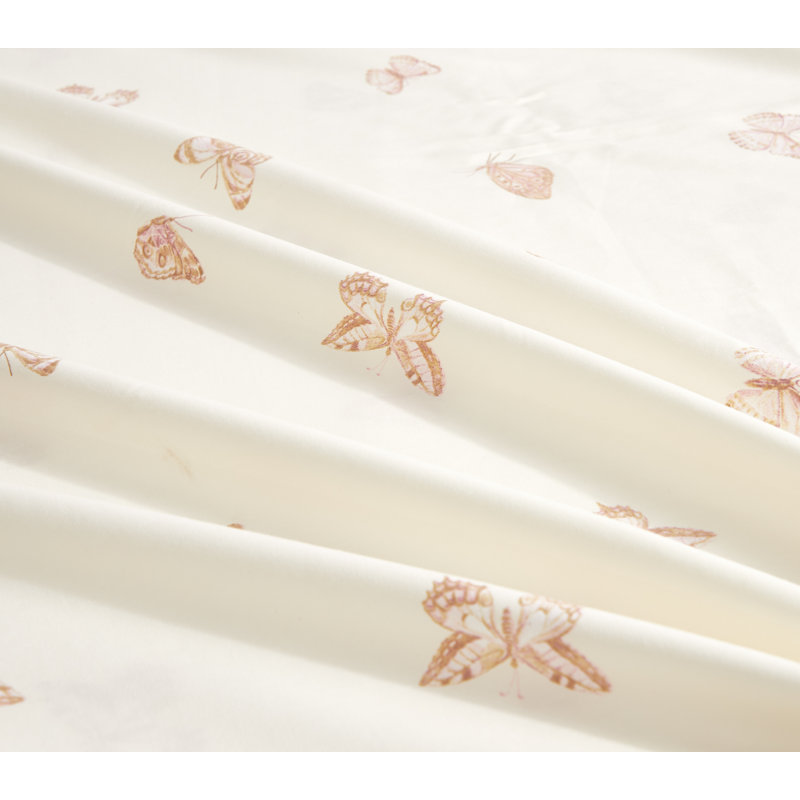 Ensemble de draps en coton 400 fils, Ensemble de draps pour lit simple avec deux taies 