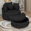 Fauteuil demi-tonneau pivotant 360 ° avec repose-pieds et 4 coussins Accent-118014401