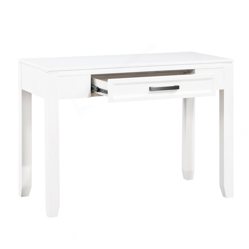 Bureau d'écriture blanc avec tiroir