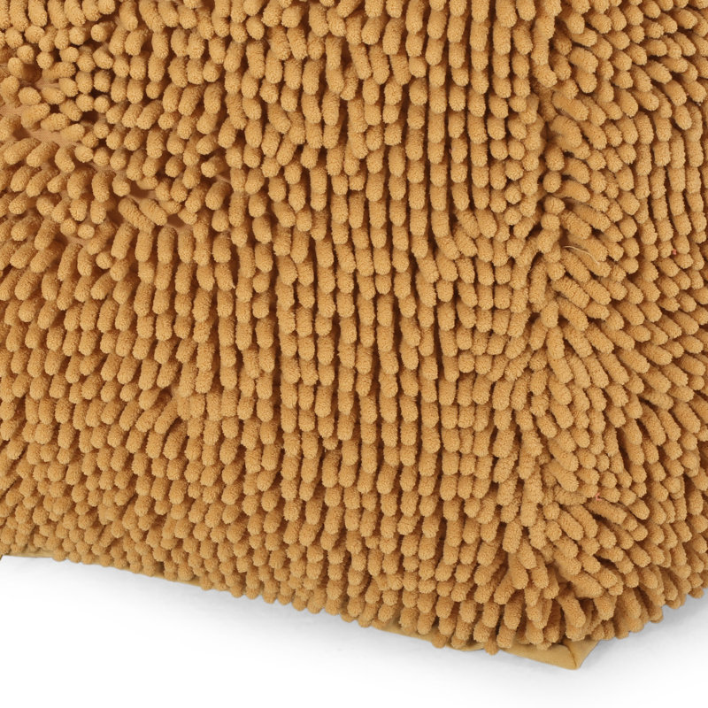 Pouf carré de 20 po de largeur, Jaune